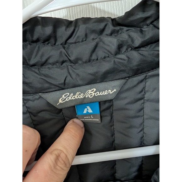 Eddie Bauer, Mens Large, First Ascent Storm Down 800 Lightweight Puffer, Black - Picture 2 of 8